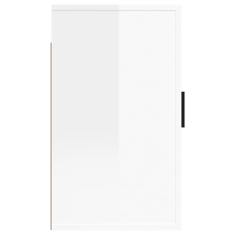Sieninės TV spintelės, 2vnt., baltos, 40x34,5x60cm, blizgios