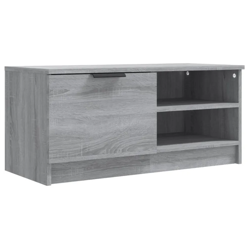 Televizoriaus spintelės, 2vnt., pilkos, 80x35x36,5cm, mediena