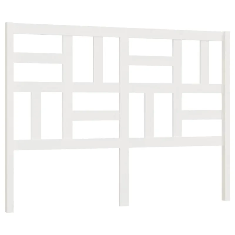 Lovos galvūgalis, baltas, 166x4x104cm, pušies medienos masyvas