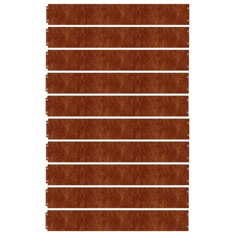 Vejos apvadai, 10vnt., 15x103cm, lankstus Corten plienas