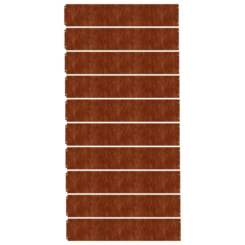 Vejos apvadai, 10vnt., 20x103cm, lankstus Corten plienas