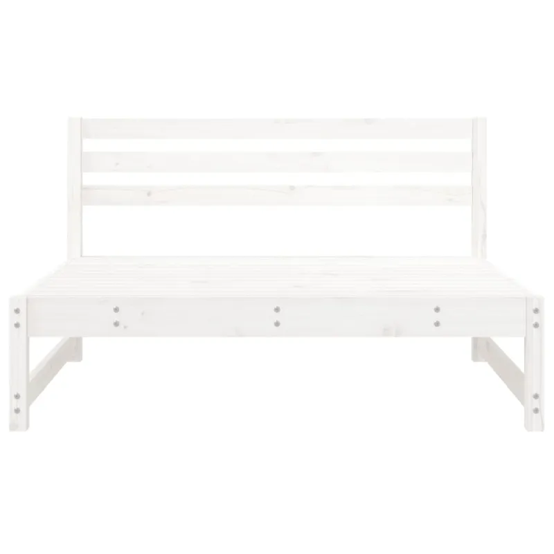 Vidurinės sodo sofos dalys, 2vnt., baltos, 120x80cm, pušis