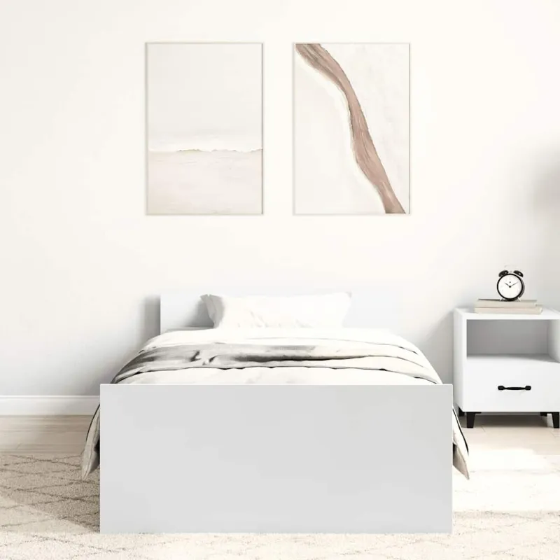 Lovos rėmas, baltos spalvos, 90x200cm, apdirbta mediena