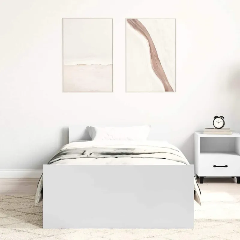Lovos rėmas, baltos spalvos, 100x200cm, apdirbta mediena