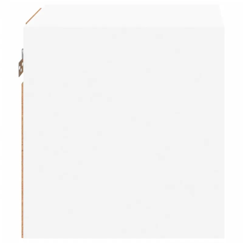 Sieninė TV spintelė su LED lemputėmis, balta, 30x28,5x30cm