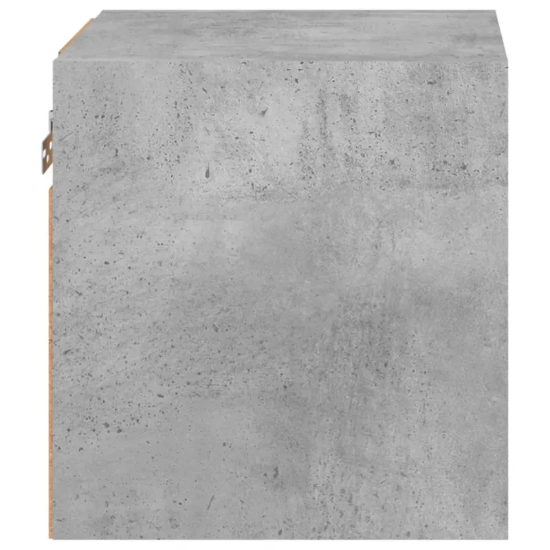 Sieninė TV spintelė su LED lemputėmis, betono, 30x28,5x30cm