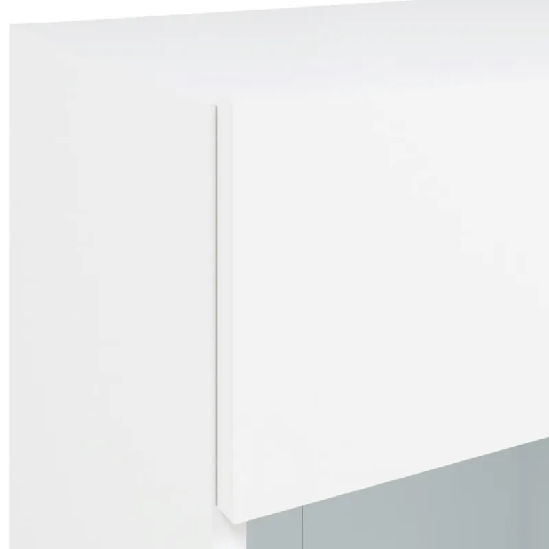 Sieninė TV spintelė su LED lemputėmis, balta, 40x30x60,5cm
