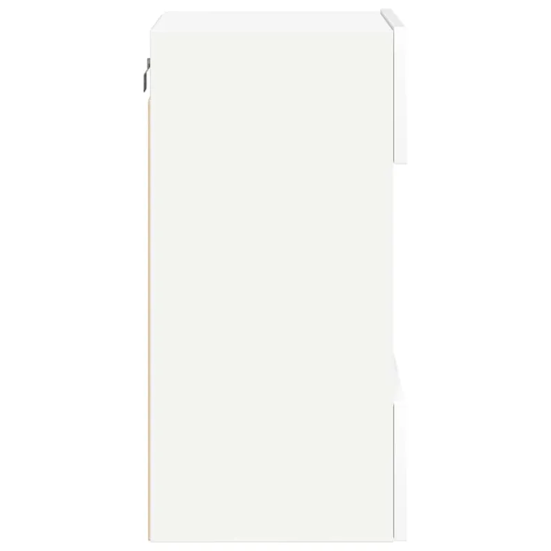 Sieninės spintelės su LED apšvietimu televizoriui, 2vnt., baltos, 40x30x60,5cm