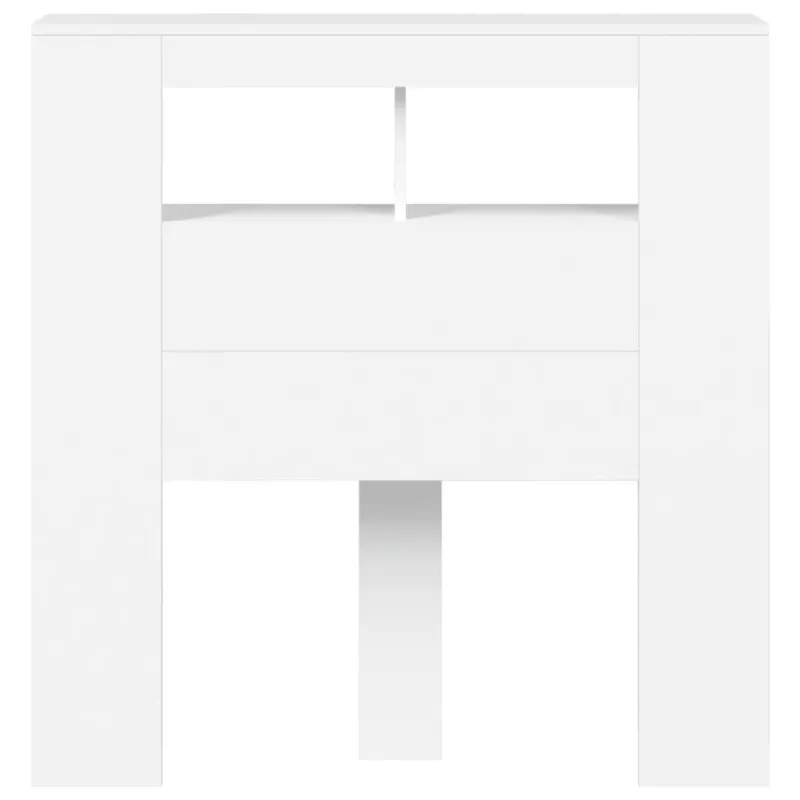 LED galvūgalis, baltas, 100x18,5x103,5cm, apdirbta mediena