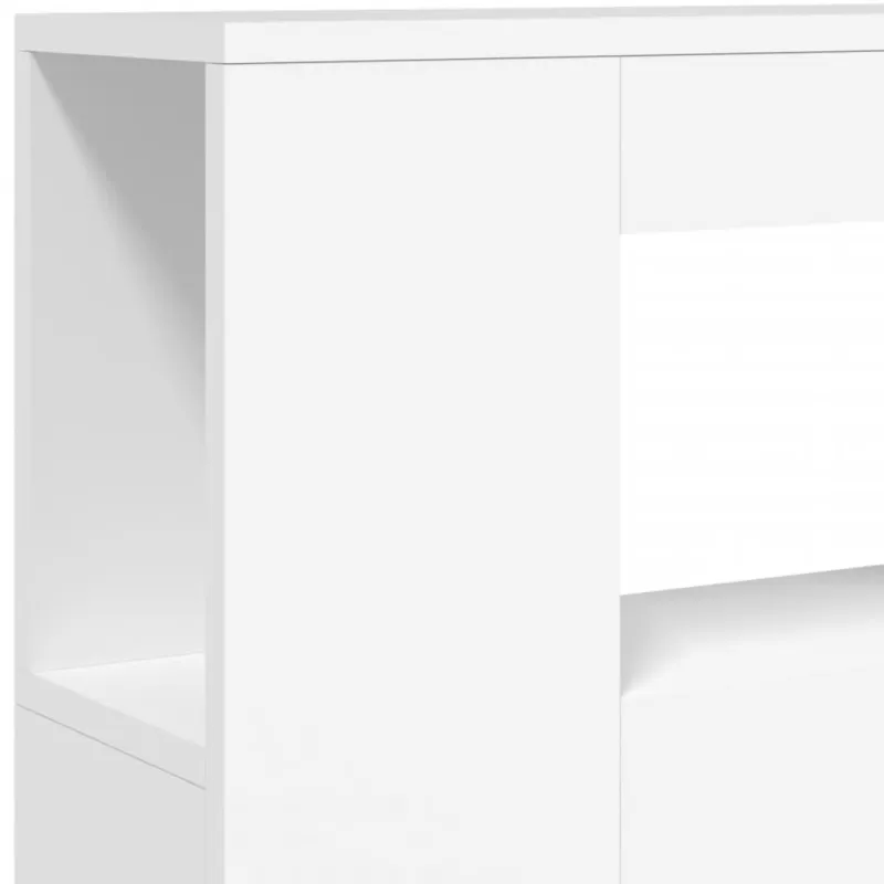 LED galvūgalis, baltas, 100x18,5x103,5cm, apdirbta mediena