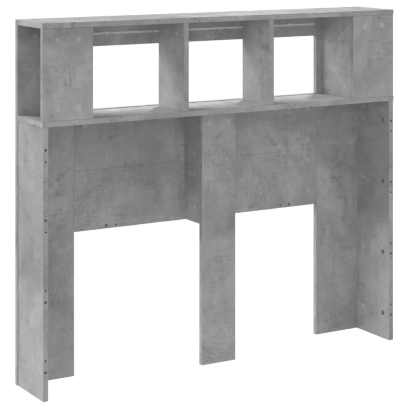 LED galvūgalis, betono, 120x18,5x103,5cm, apdirbta mediena