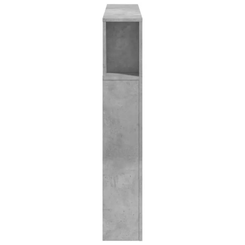LED galvūgalis, betono, 120x18,5x103,5cm, apdirbta mediena