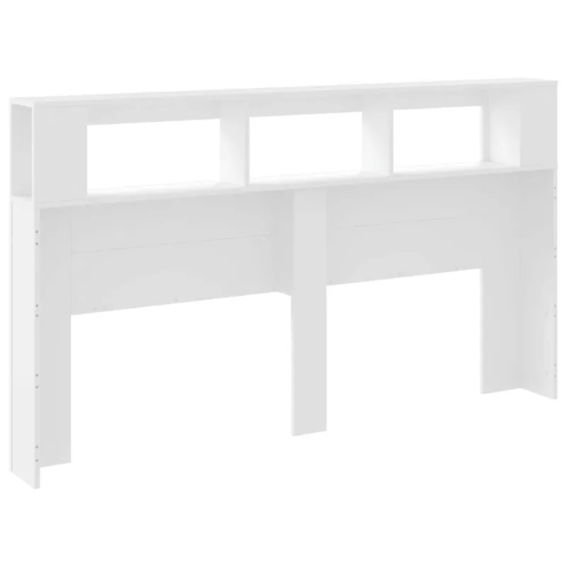 LED galvūgalis, baltas, 180x18,5x103,5cm, apdirbta mediena