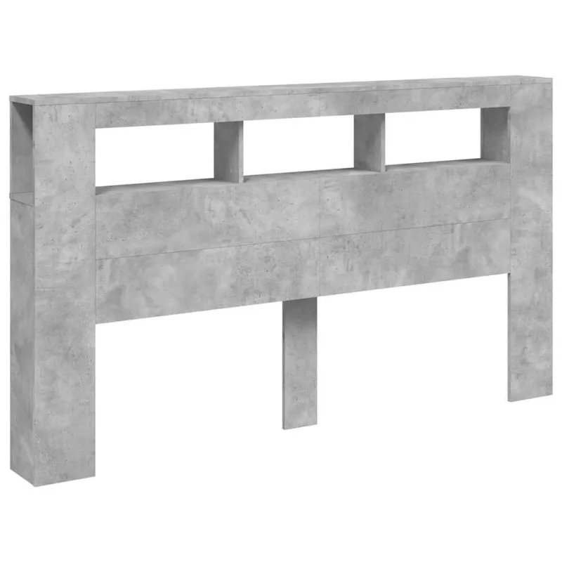 LED galvūgalis, betono, 180x18,5x103,5cm, apdirbta mediena