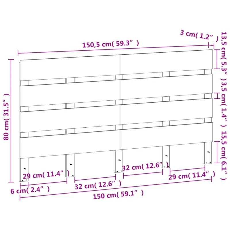 Galvūgalis, vaško rudos spalvos, 150cm, pušies medienos masyvas