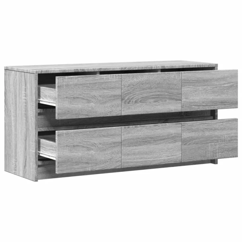 Televizoriaus spintelė su LED, pilka, 100x34x50cm, mediena