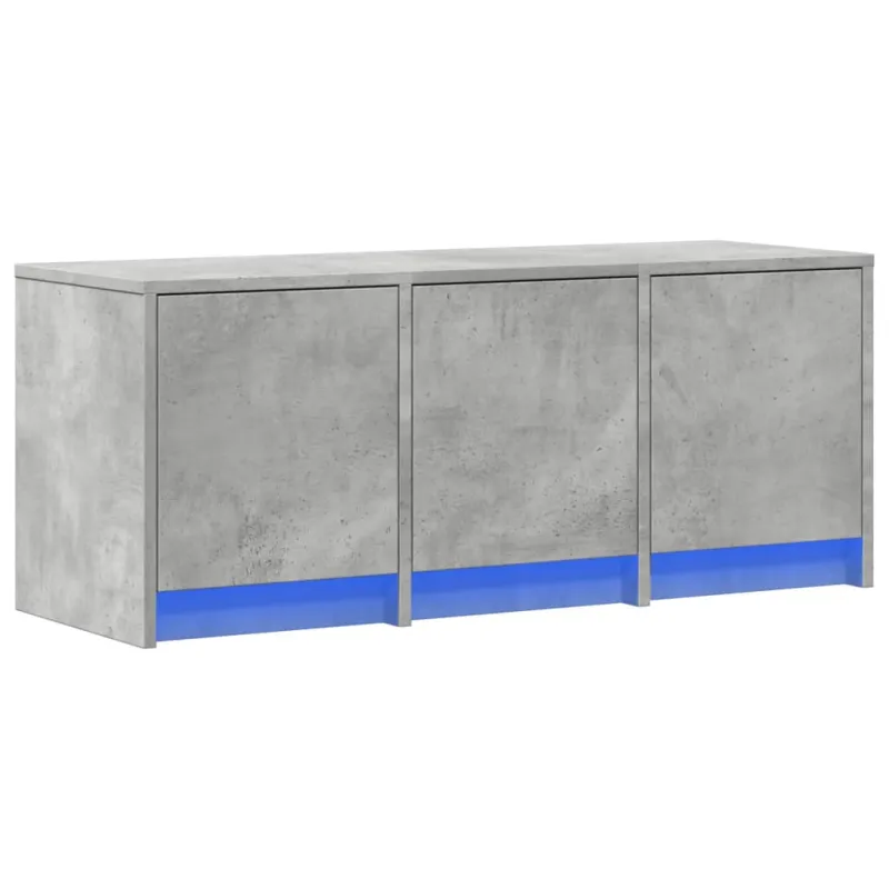 Televizoriaus spintelė su LED, betono, 97x34x40cm, mediena