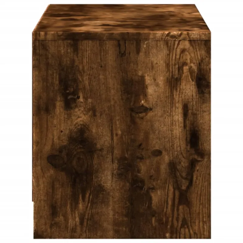 Televizoriaus spintelė su LED, dūminė, 97x34x40cm, mediena