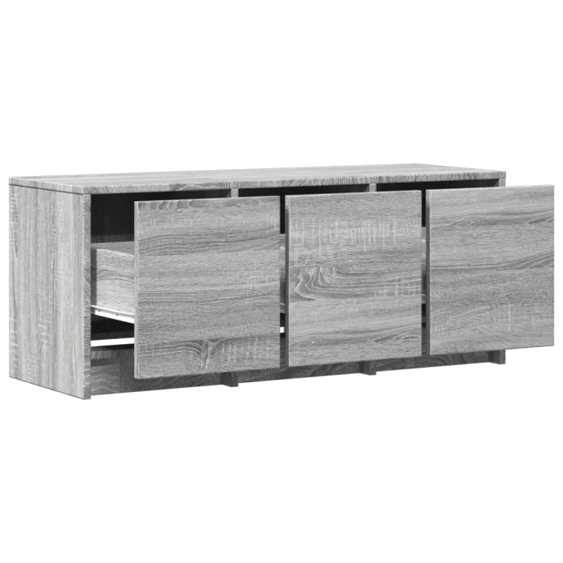 Televizoriaus spintelė su LED, pilka, 97x34x40cm, mediena
