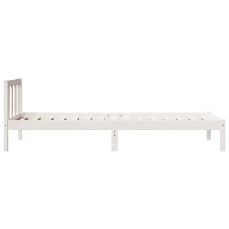 Lovos rėmas be čiužinio, baltas, 90x210cm, pušis, itin ilgas