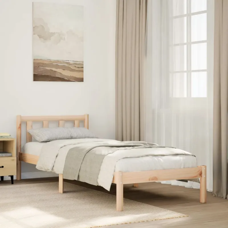 Lovos rėmas be čiužinio, 90x220cm, pušies masyvas, itin ilgas