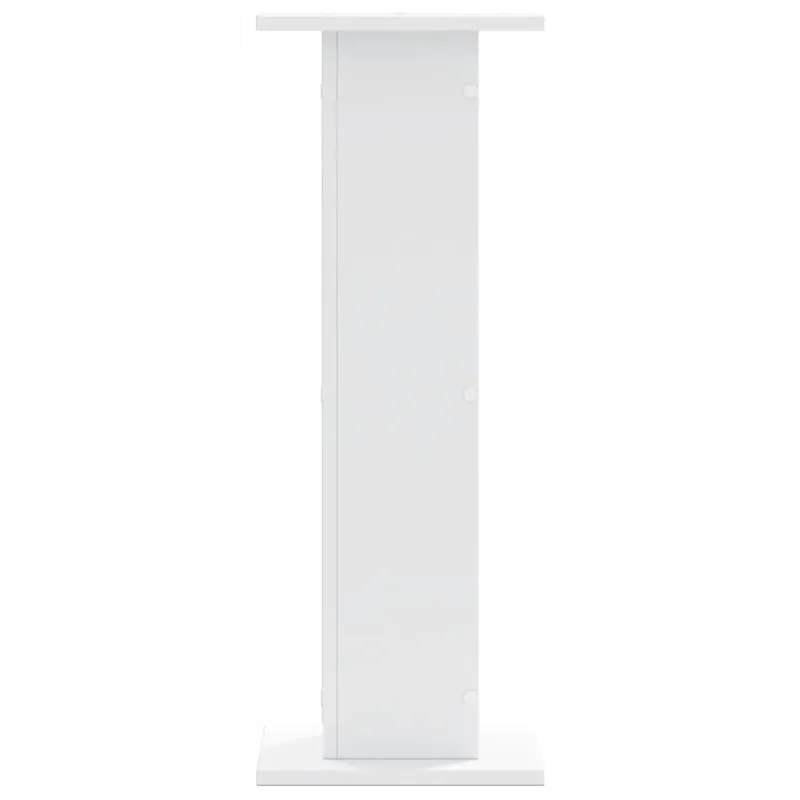 Garsiakalbių stovai, 2vnt., balti, 30x30x80cm, apdirbta mediena