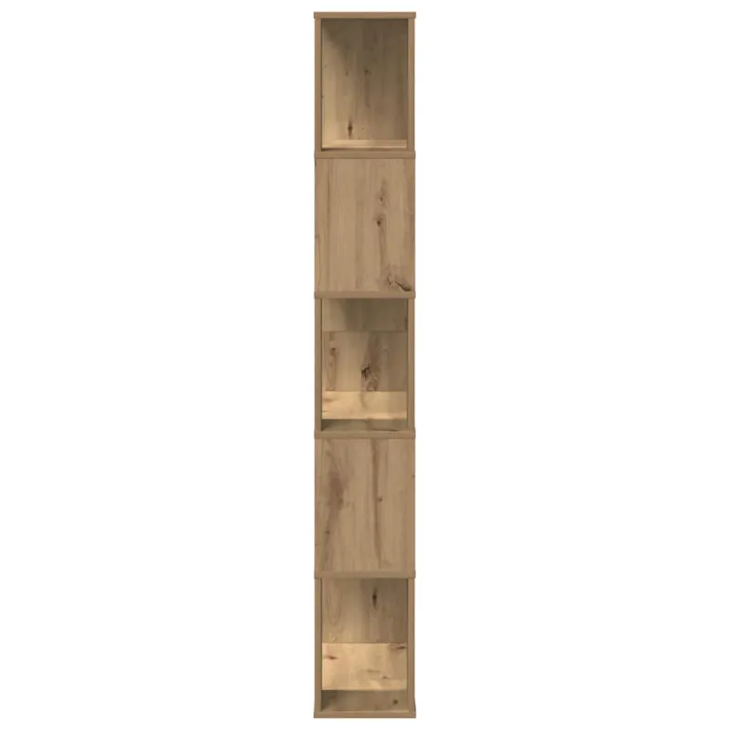 Knygų spinta, 5 aukštų, ąžuolo, 80,5x23,5x162,5cm, mediena