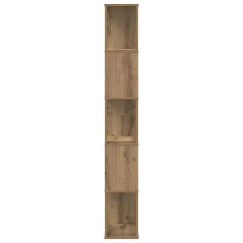Knygų spinta, 5 aukštų, ąžuolo, 45x23,5x162,5cm, mediena