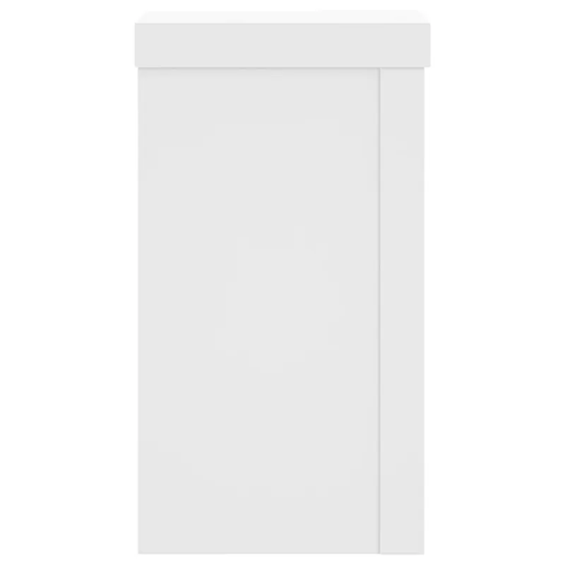 Stovai augalams, 2vnt., balti, 10x10x18cm, apdirbta mediena