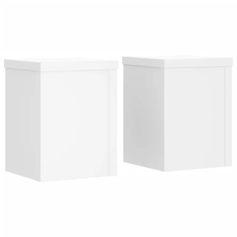 Stovai augalams, 2vnt., balti, 15x15x20cm, apdirbta mediena