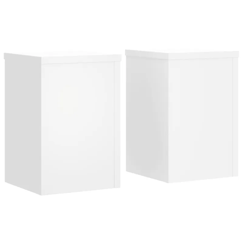 Stovai augalams, 2vnt., balti, 20x20x30cm, apdirbta mediena