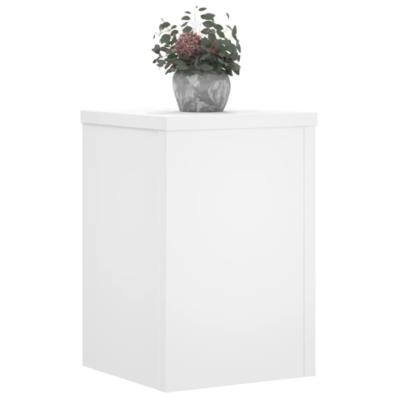 Stovai augalams, 2vnt., balti, 20x20x30cm, apdirbta mediena
