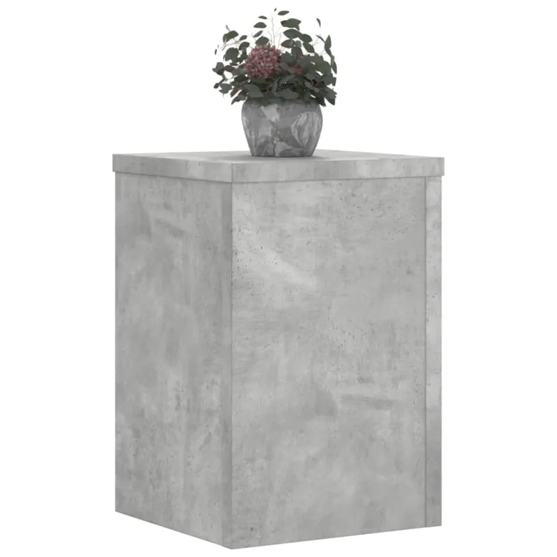 Stovai augalams, 2vnt., betono, 20x20x30cm, apdirbta mediena