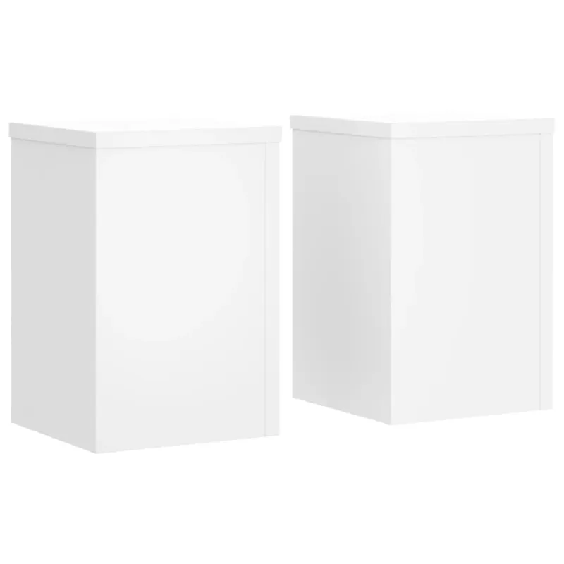Stovai augalams, 2vnt., balti, 25x25x35cm, apdirbta mediena