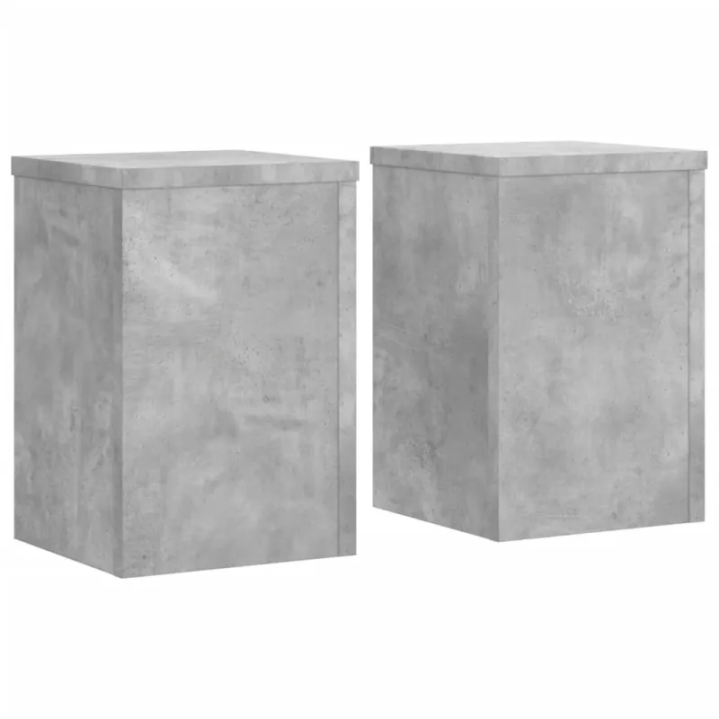 Stovai augalams, 2vnt., betono, 25x25x35cm, apdirbta mediena