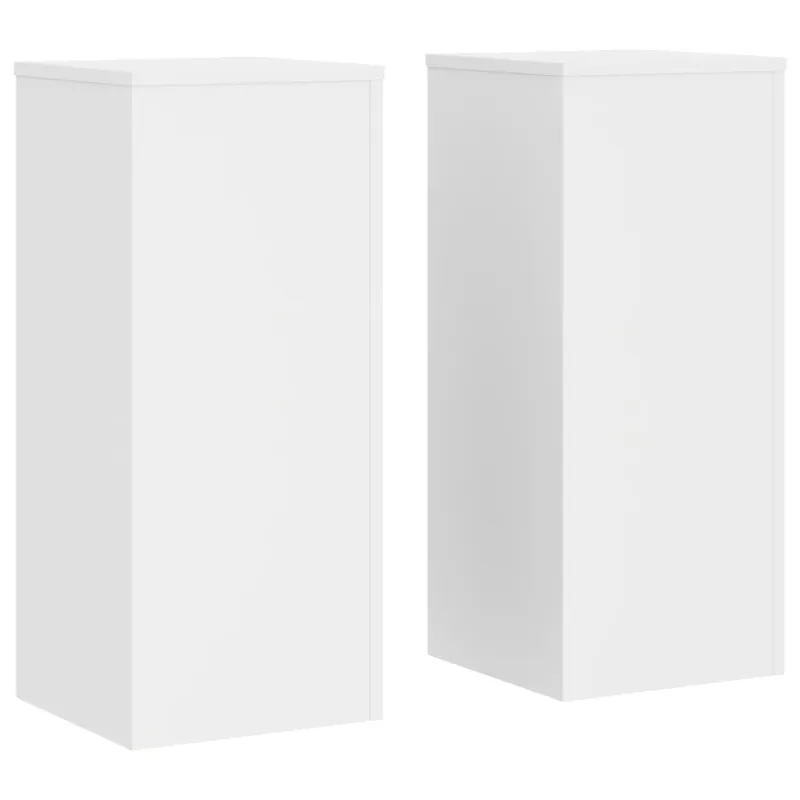 Stovai augalams, 2vnt., balti, 30x30x70cm, apdirbta mediena