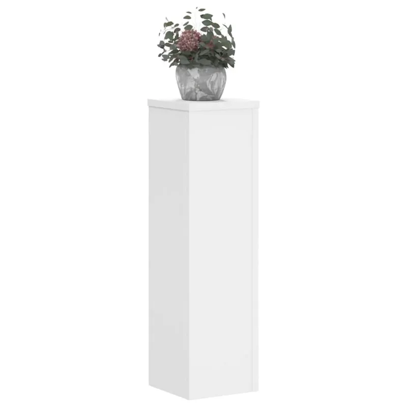 Stovai augalams, 2vnt., balti, 17x17x60cm, apdirbta mediena