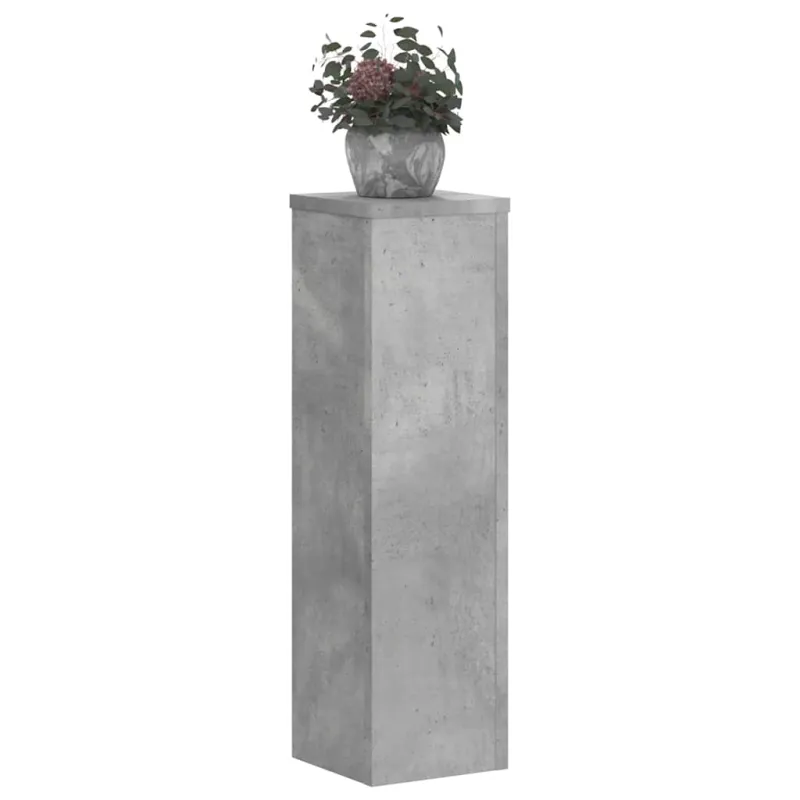 Stovai augalams, 2vnt., betono, 17x17x60cm, apdirbta mediena