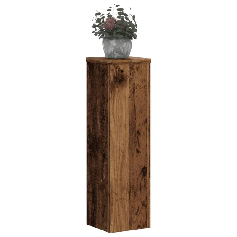 Stovai augalams, 2vnt., sendintos medienos, 17x17x60cm, mediena