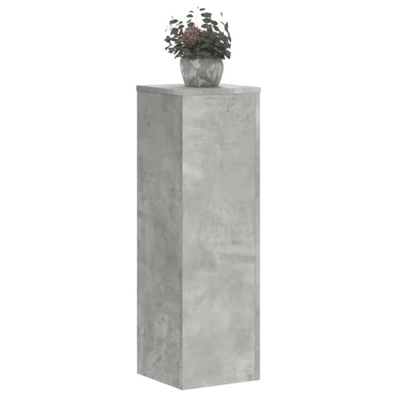 Stovai augalams, 2vnt., betono, 25x25x80cm, apdirbta mediena