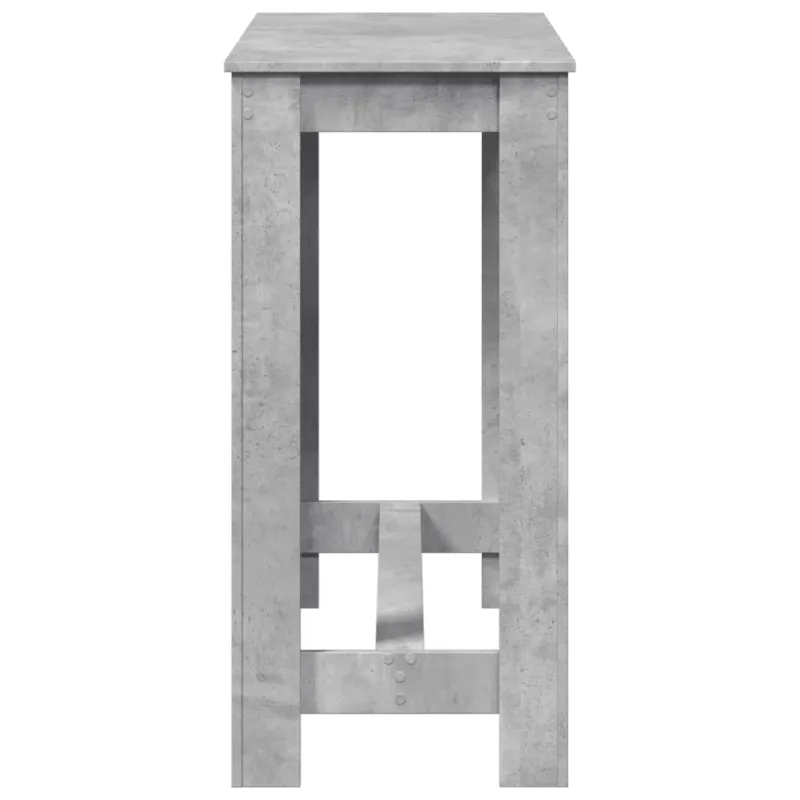 Baro stalas, betono pilkas, 102x50x103,5cm, apdirbta mediena