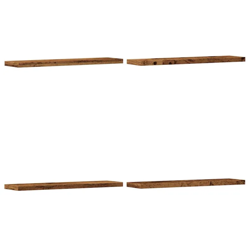 Sieninės lentynos, 4vnt., medienos, 40x20x1,5cm, mediena