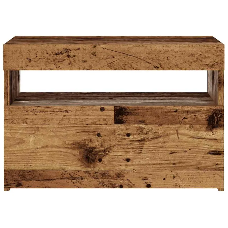 Televizoriaus spintelė su LED, medienos, 60x35x40cm, mediena