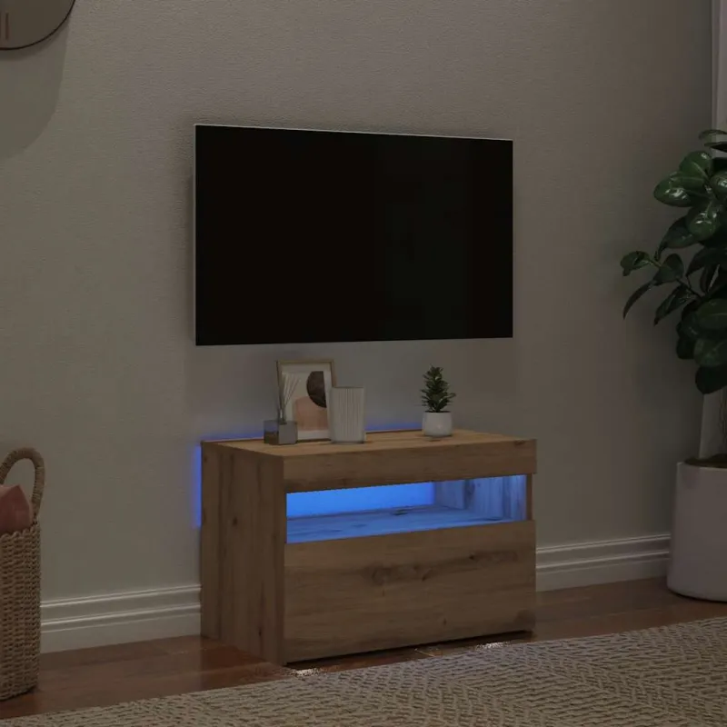 Televizoriaus spintelė su LED, artisano, 60x35x40cm, mediena