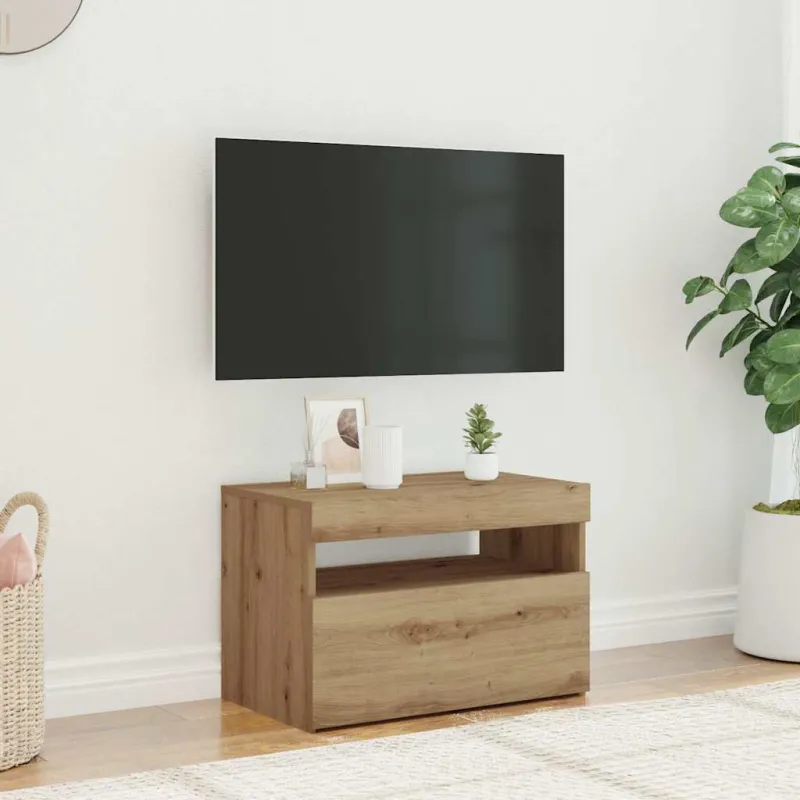 Televizoriaus spintelė su LED, artisano, 60x35x40cm, mediena