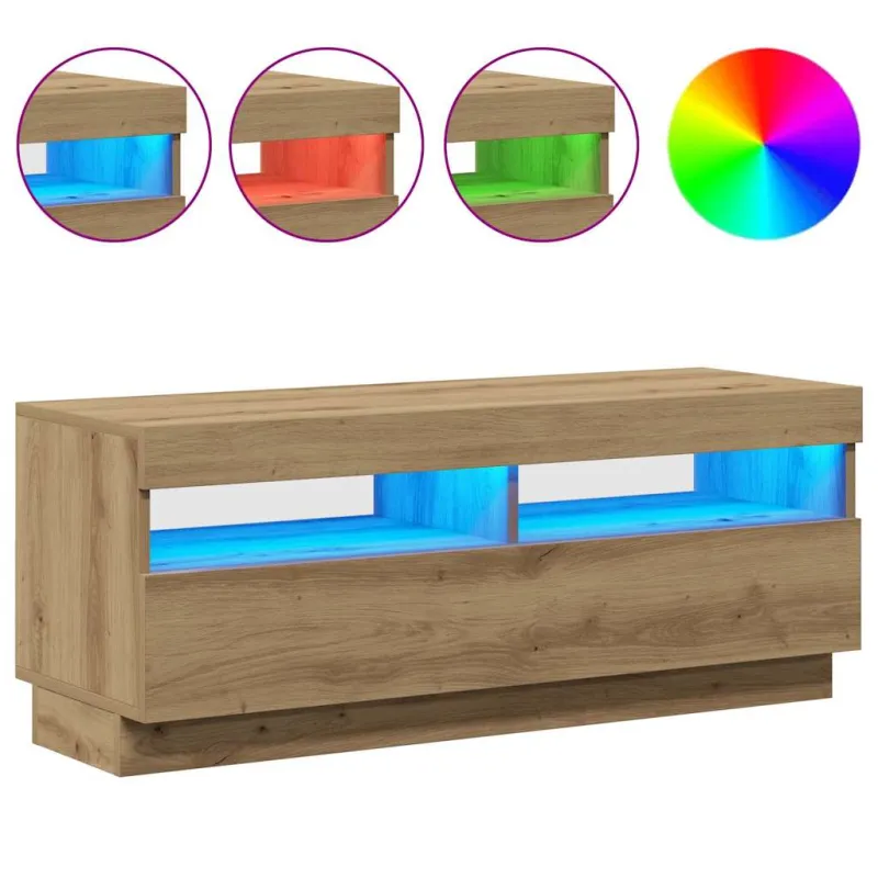 Televizoriaus spintelė su LED, artisano, 100x35x40cm, mediena