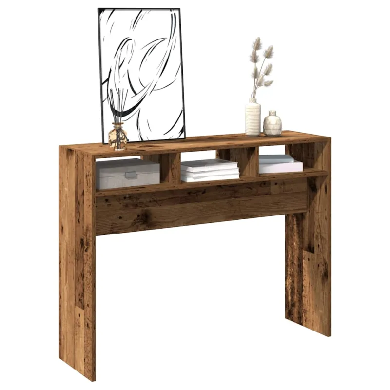 konsolinis stalas Senas medis 105x30x80 cm Inžinierinė mediena