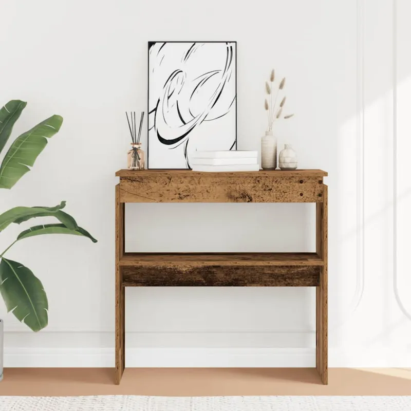 konsolinis stalas Senas medis 80x30x80 cm Inžinerinė mediena