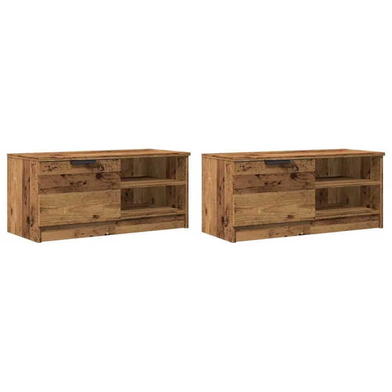 Televizoriaus spintelės, 2vnt., medienos, 80x35x36,5cm, mediena