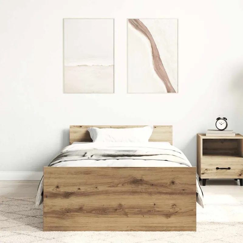 Lovos rėmas be čiužinio, artisano ąžuolo, 90x190 cm